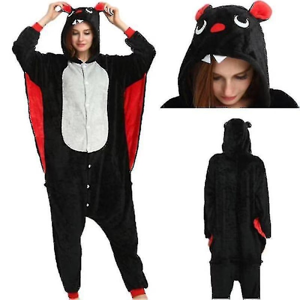 Unisex Vuxen Kigurumi Djurkaraktär Kostym Onesie Pyjamas Onepiece L Bat L Bat