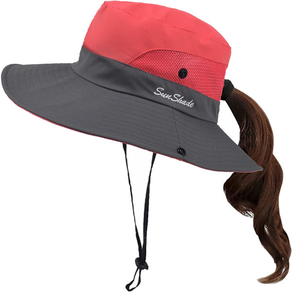 Solhatt Dam Herr 3u201d Bred brätte UPF 50+ Fiske Strand Bucket Hats Watermelon Grey