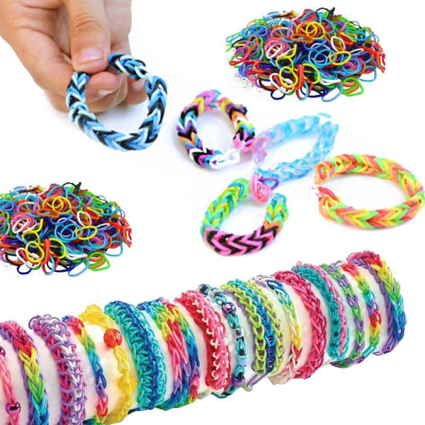 Loom Bands kit 10 000 band - Lag dine egne armbånd og figurer - Perfekt