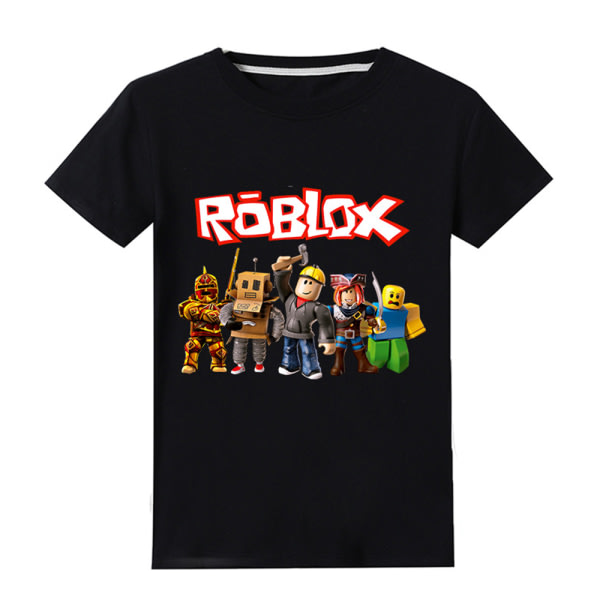 ROBLOX Casual Barn Pojkar Gamer Kortärmad Sommar T-shirt black 150cm