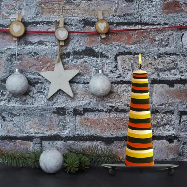 4 lysestaker - metalllysestake, til jul og hjemmedekorasjon - svart - 8,8*1,6 cm