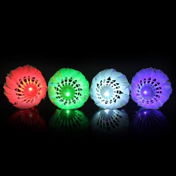 CDQ Fjäderbollar, LED-badminton, belysning av badmintonbollar,