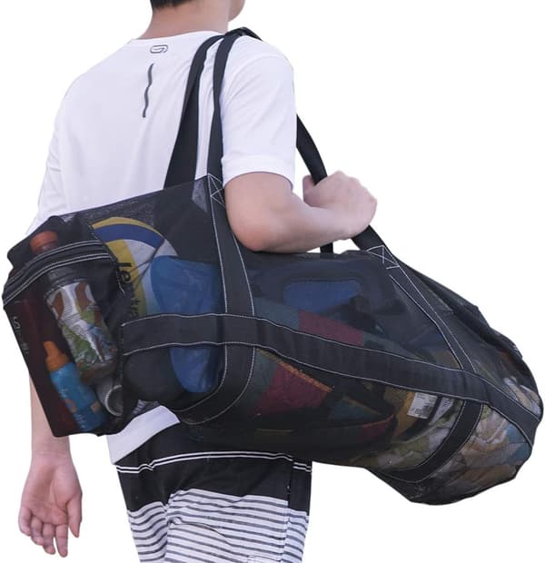 Mesh dykkerbag XXL - 94 x 38 x 38 cm - snorkel og strand