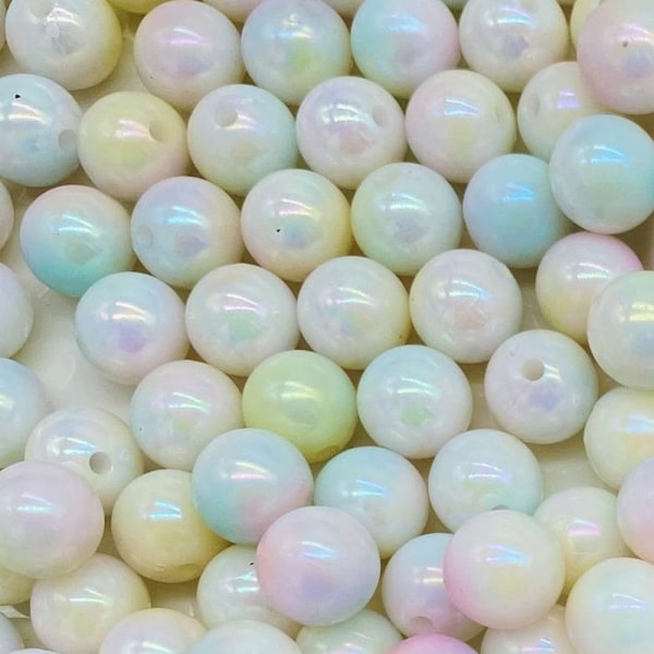 CDQ Gradient Imitation Pearl Beads Gemstone Round Pärlor for smycken