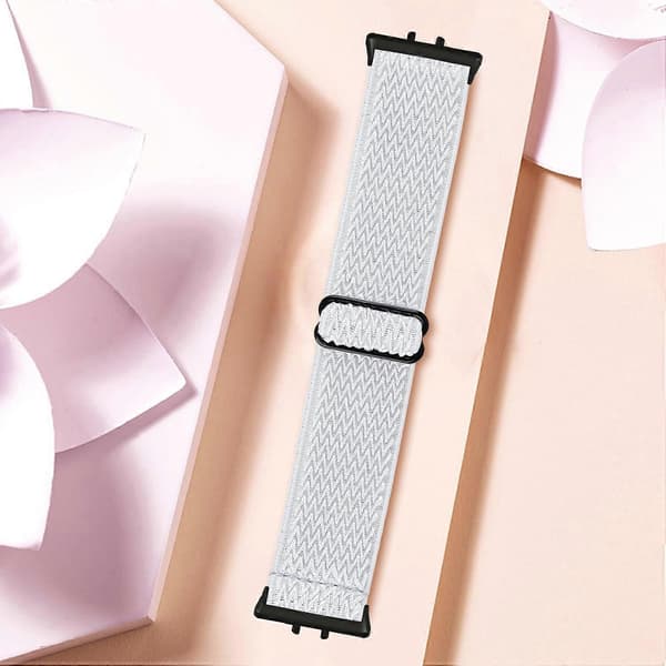 Vævet Armbånd i Elastisk Materiale til Samsung Galaxy Fit3 SM-R390, Sort Kobling Style A