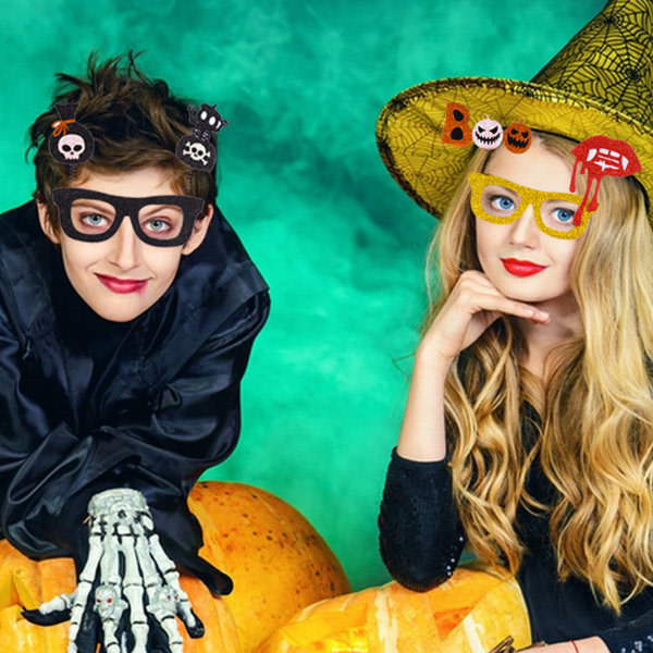 CDQ 9 st Halloween-glasögon, Halloween Party Favor Party