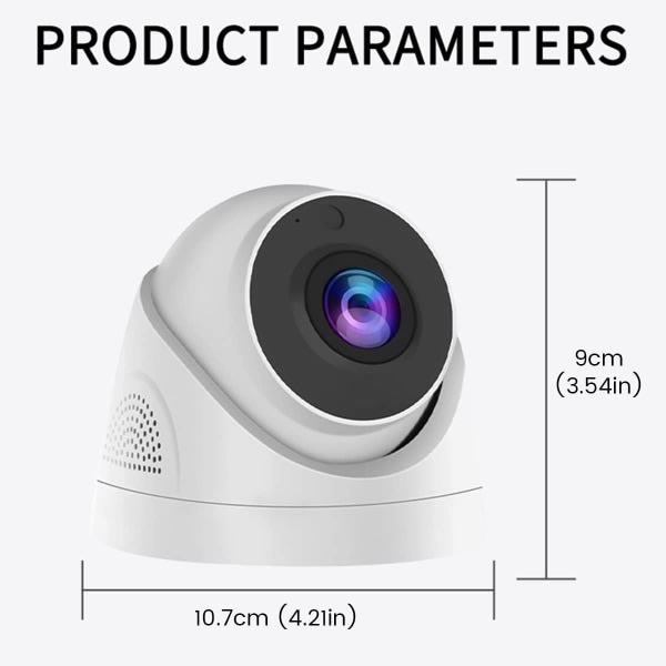 CDQ WiFi-kamera Baby indendørs 1080P Husdyrskamera Hemsikkerhed med infrarød sensor