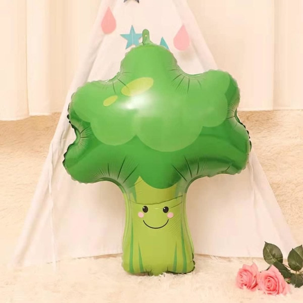 Broccoli Balloner Grøntsager Broccoli Folie Mylar Balloner til Baby Shower Broccolitema Fest Fødselsdagsdekoration Tilbehør 30 tommer 5PCS, Grøn