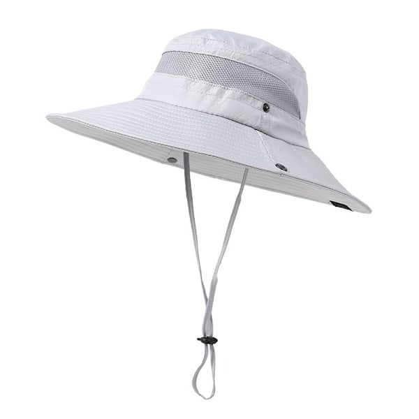 Dam solhatt utomhus sommar vandringshatt damskydd keps, hopfällbar ljusgrå light grey 56-60cm