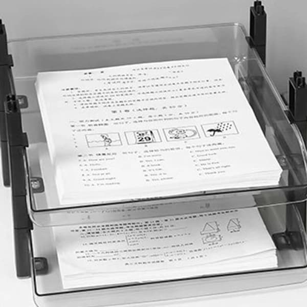 File Holder Layered Information File Tray Storage Classification Layered Desktop Storage Box B