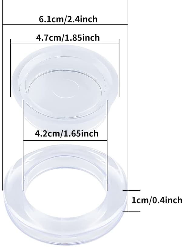 Thijox 2-pack silikonring och pluggset för parasollhål för 4,2 cm uteplatsbord, stabiliserar parasollet och skyddar glasbordsskivan