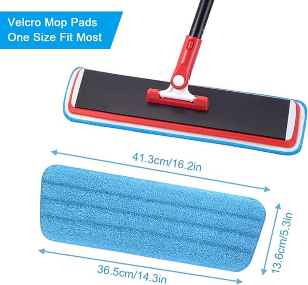 3-pakning Mikrofiber Mopp Erstatningsputer, 42x14cm Universal for Spraymopper_tfrf