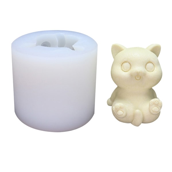 CDQ Form Form Silikon Molds Harts Polymer Lervax Cute cat with big eyes 2