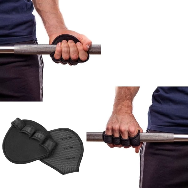 Vektløftingshansker Fitness Grip Pads Fitnesshansker Herr Dame for Vektløfting, Gymnastik, Crossfit, Treningssenter, Trekkraft zdq