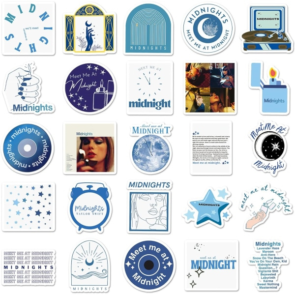 Taylor Stickers Merch Swift Album Stickers Merchandise Vinyl Vattentät Laptop Vattenflaska Stickers (50-pack) N1-5