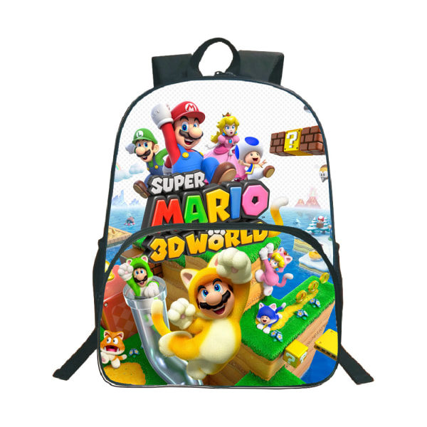 Mario reppu lapsille 3D-tulostettu piirretty koululaukku oppilaille