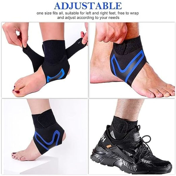 Fotledsstøtte, justerbar ankelstøtte, rem ankelstøtte, forstuet ankel, for plantar fasciitt og fotstøtte, One Size for menn og kvinner CDQ