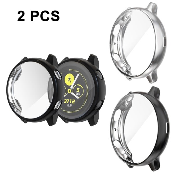 CDQ 2st Kompatibel med Galaxy Watch Active2-deksel 40 mm, TPU-støtfanger