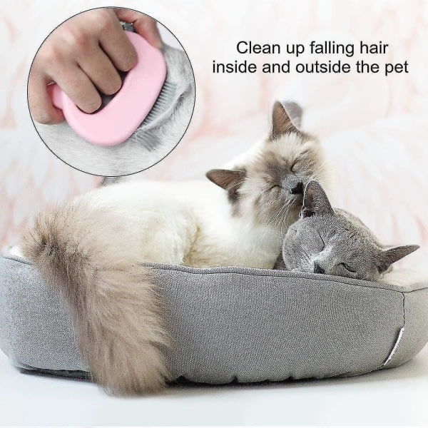 3-Pack Kjæledyrhårfjerning Massasje Hodebunnskam Kattnoter Grooming Shedding Brush Hårfjernerkam