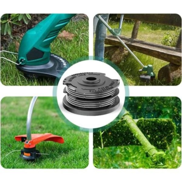 4 ruller med trådspoler til Bosch græstrimmere, nylontrådsudskiftningsspole til Bosch F016800351 ART 24, 27, 30 og ART 30-36 LI (6,1 m x Ø1