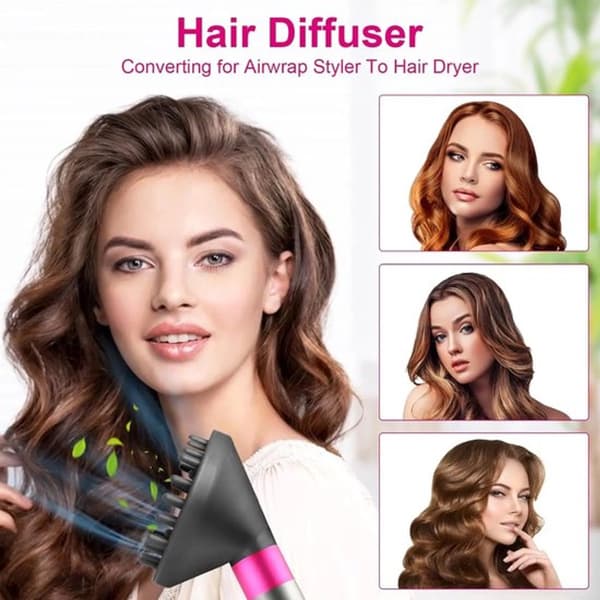 Svart diffuserfeste for Dyson Airwrap Styler HS05/HS03/HS01 – universelt hårhode
