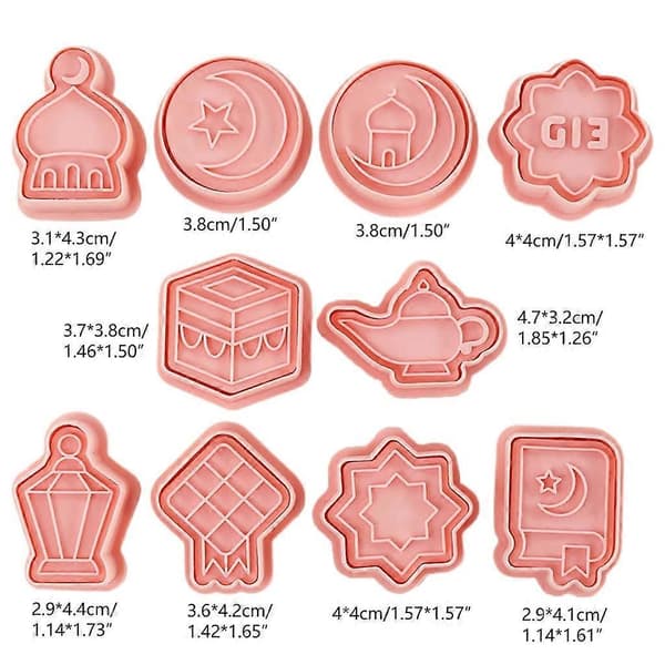 Plast DIY Kakformar Söta Bakformar Eid Ramadan Serie Formad_tfrf