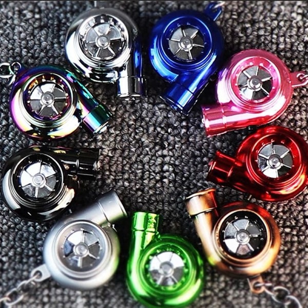 Elektrisk Mini Turbo Turbo Nøglering Spindende Turbine Nøgle Multicolor one size