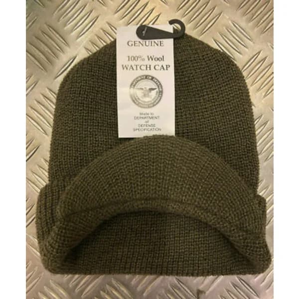 Genuine US Army Green / OD Peak Radar Hat / Peaked Cap 100% Wool - NEW