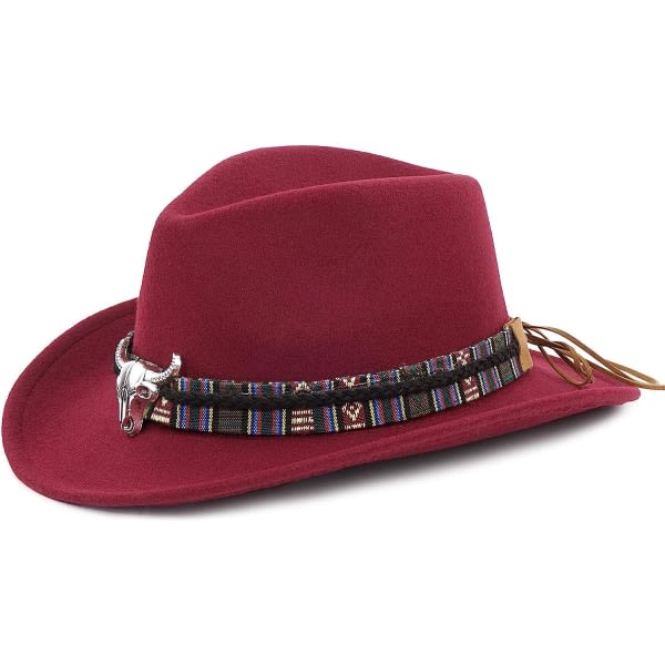 CDQ Unisex krossbar cowboyhatt Western Cowgirl Outback-hattu