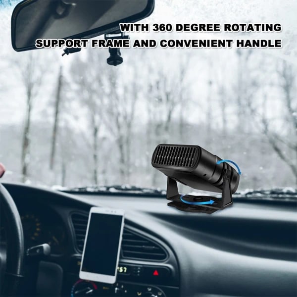 SQBB Afugter 12V Universal Parkeringsovn Afugter Varmeblæser