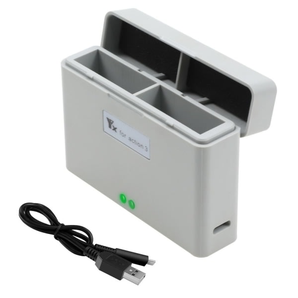 Batteriopladningshub Opladning Butler-oplader Grå