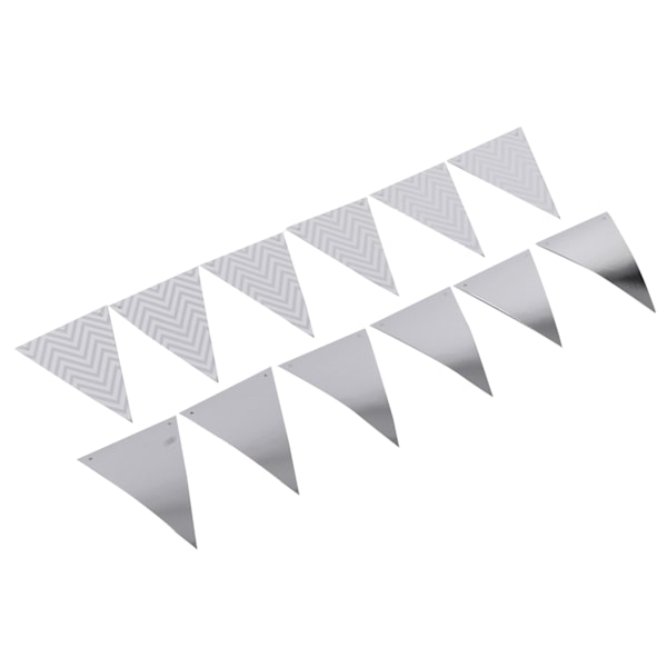 Vimpel Bröllopsrum Barnrum Födelsedagsfest Utsmyckning Tillbehör Vinkad Dragflagga Vimpel Vimpel Silver
