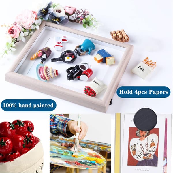 10-pack söta magneter för kylskåpsmagnet 3D mat harts kylskåpsmagneter, dekoration för kök kontor whiteboard magneter