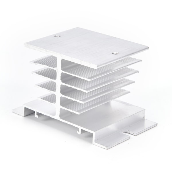 2st Aluminium Kylfläns SSR Solid State Relä Liten Värmeavledning Silver 2pcs