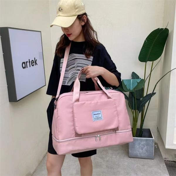 Hopfällbar weekendväska Resväska Sportväska - Perfekt rosa pink