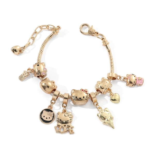 Tecknat armband Berlocker Anime Kawaii metallpärlor gör kit DIY A6