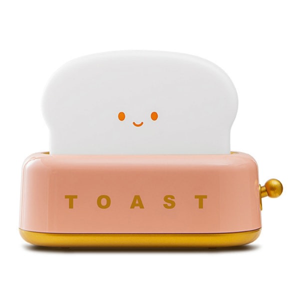 Oppladningsbar liten lampa med Smile Face Toast Bröd söt