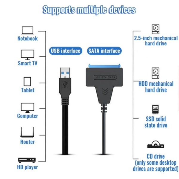 Adapterkabel USB 3.0 - SATA 2.0 20cm 2.0 20cm