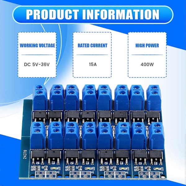 20 stk. 15A 400W MOSFET Trigger Switch Drive Modul PWM Regulator Kontrolpanel_tfrf