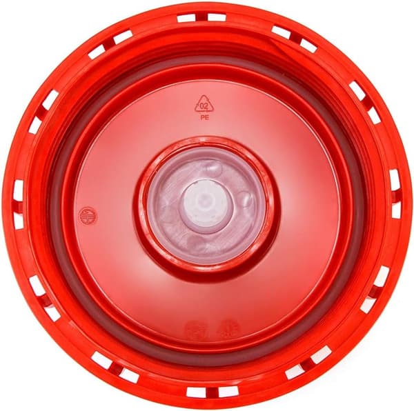 IBC-lock 6,5 tums HDPE-tanklock med ventilationshål, lufttätt förseglat lock för 1000L vattenförvaring, röd