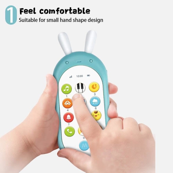 Leksakstelefon för bebisar Lär dig smarttelefon med lampor, musik och justerbar volym Pedagogisk leksak för barn och toddler CDQ