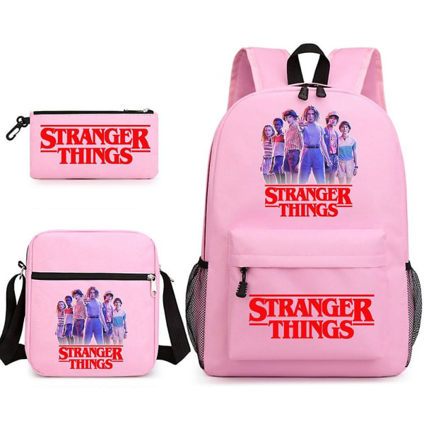 Strange Tales Stranger Things Bag Ryggsekk Utrikeshandel Tredelt Canvasveske Diagonal Bag Lightning Blue 5 Tredelt Dress