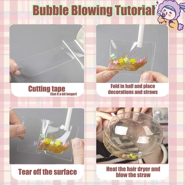 2ST Nano Tape Bubbles Kit Leksakssats BLÅ blå blue