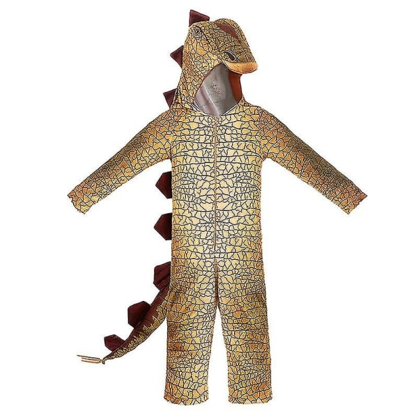 Söta Barn Pojkar Flickor Dinosaurie kostym Barn Jumpsuit kostym Halloween Purim Karneval Fest Show Kläder C85m70 Szz 4 L (110-120 cm)