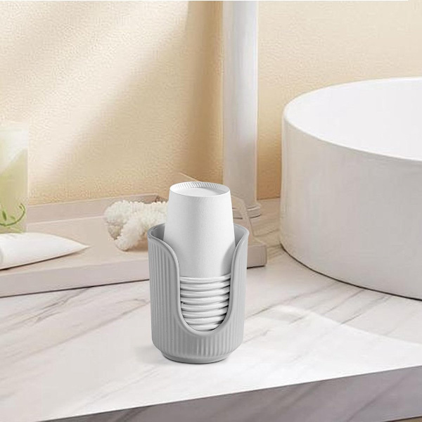 Kopholder til badeværelset - kopholder til badeværelset - papirkopholder til makeup - grå - 8*8*10CM