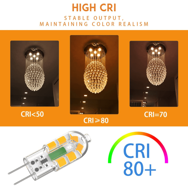 G4-polttimo, G4 LED-polttimo 2W 200LM Lämmin valkoinen 3000K 10 kpl