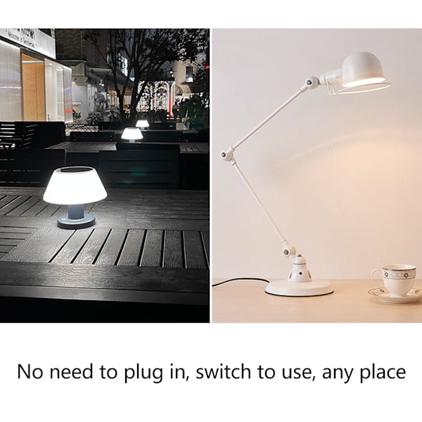 Solcellelampe til udendørs bord Professionel IPX4 Vandtæt Høj Lysstyrke 4 Niveauer Dæmpbar Solcellelampe til indendørs og udendørs