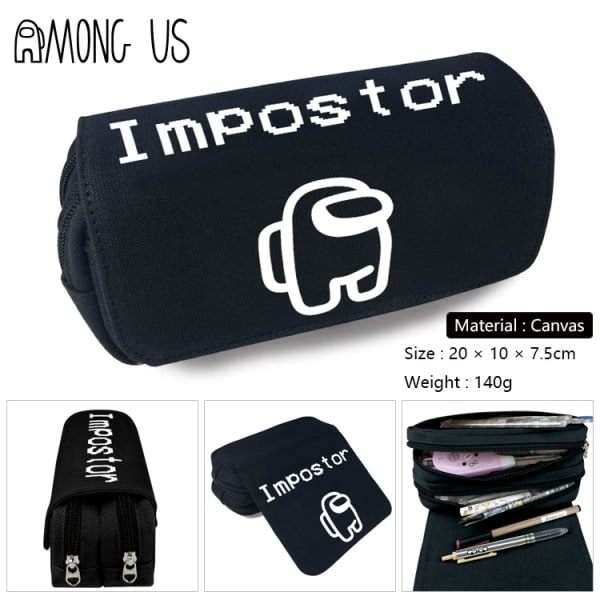 Among Us Pennfodral Pennfodral Case V?ska Stor Kapacitet Modell rosa