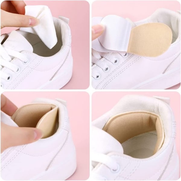 Skoinsats beskyttelser skavning av skorna med gummibelagda klackar (8 par)