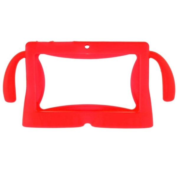 CDQ 7-tums cover ja silikonigeeli Q88 Android Kids Tablet PC -laitteelle (Rose Red)